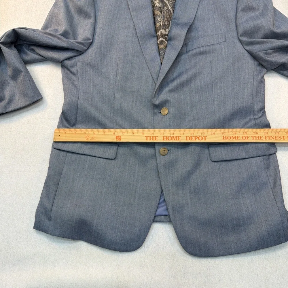 Lauren Ralph Lauren for Macy's Rayon, Polyester Sport Coat‎ Blue Birdseye 44R